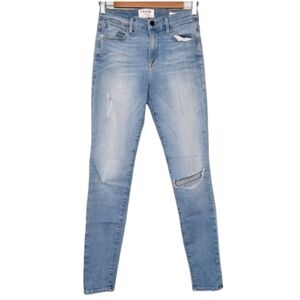 Frame Le High Skinny Denim Distressed High Rise Women's Jeans Size 26